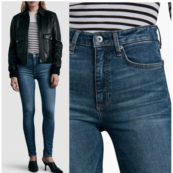 Rag & Bone Nina High Rise Skinny Jeans Women’s Size 25 Color: Jinx - Picture 3 of 12